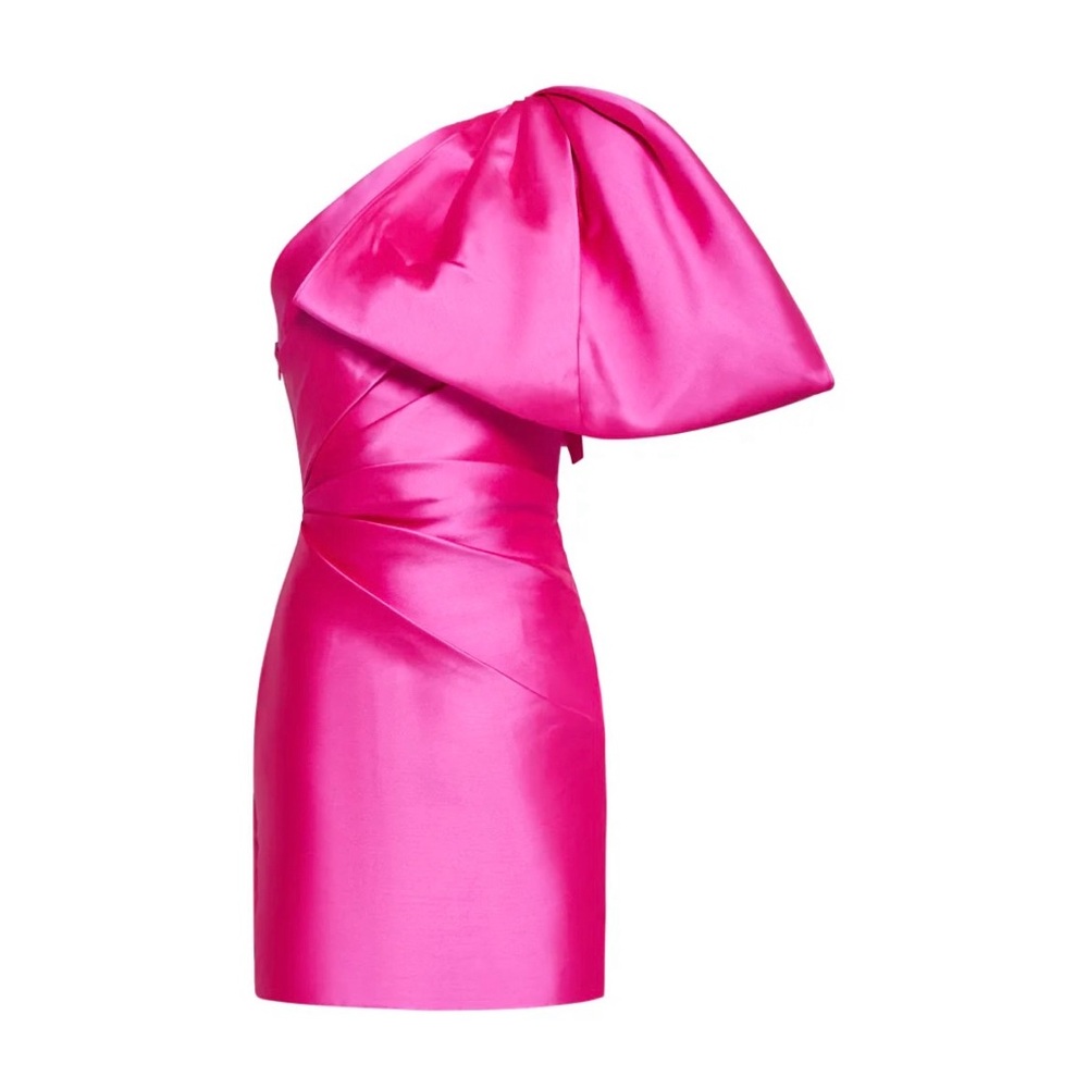 Solace London Pink One-Shoulder Mini Dress